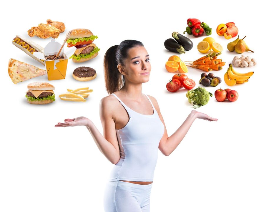 Elixir entre alimentos saudables e pouco saudables