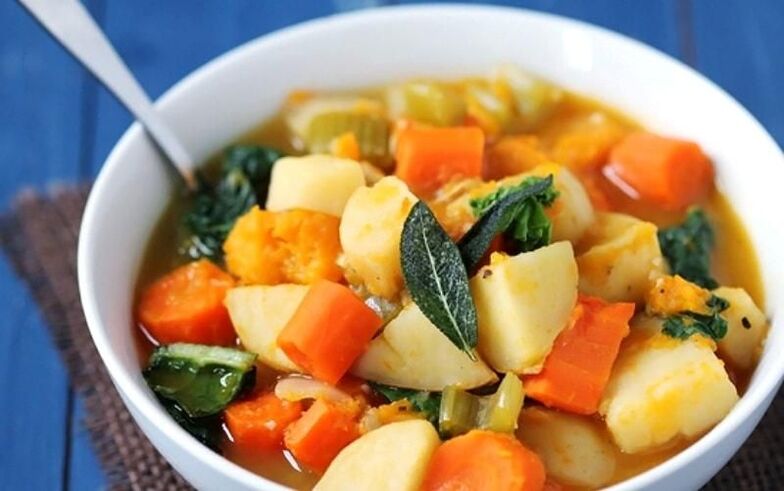 Guiso de verduras con pancreatite