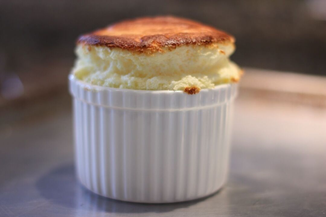 Soufflé de quark con pancreatite