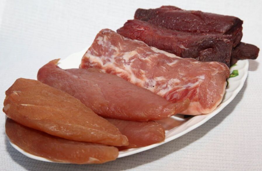 Carne para persoas co primeiro grupo sanguíneo
