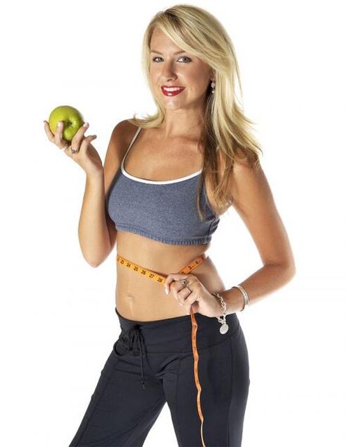 Apple para a perda de peso nun mes por 10 kg