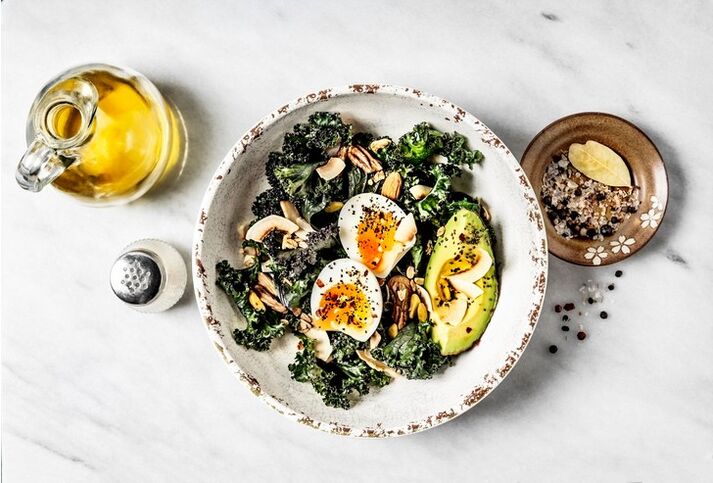Menú de dieta de ovos
